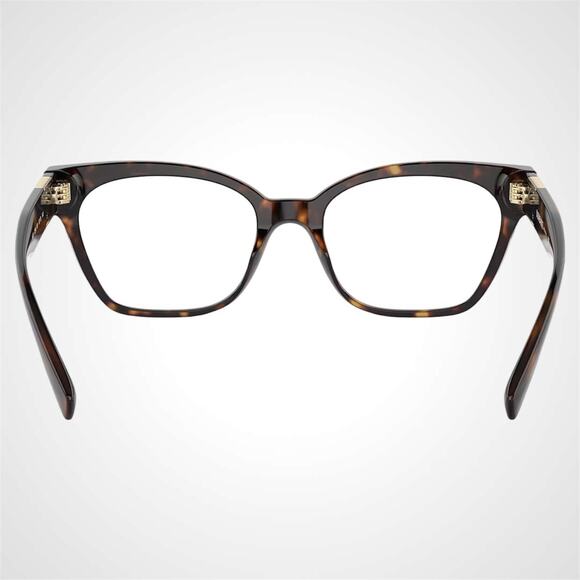 New VERSACE Eyeglasses Brown Cat Eye 53-18-140mm Gold Medusa Versace